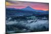 Light Fog at Sunrise from Jonsrud Point, Mount Hood Oregon-Vincent James-Mounted Photographic Print