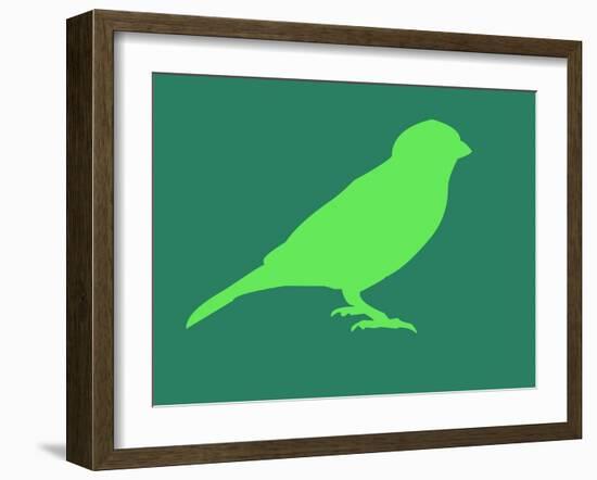 Light Green Bird-NaxArt-Framed Art Print