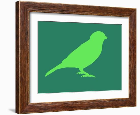 Light Green Bird-NaxArt-Framed Art Print