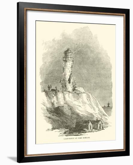 Light-House at Fort Morgan, August 1864-null-Framed Giclee Print