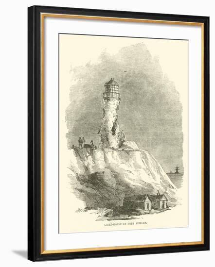 Light-House at Fort Morgan, August 1864-null-Framed Giclee Print