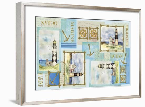 Light House Border-Maria Trad-Framed Giclee Print