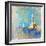 Light House With Yacht- Artistic Painting Style Picture-Maugli-l-Framed Art Print