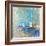 Light House With Yacht- Artistic Painting Style Picture-Maugli-l-Framed Premium Giclee Print