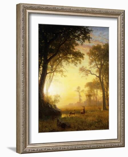 Light in the Forest-Albert Bierstadt-Framed Giclee Print