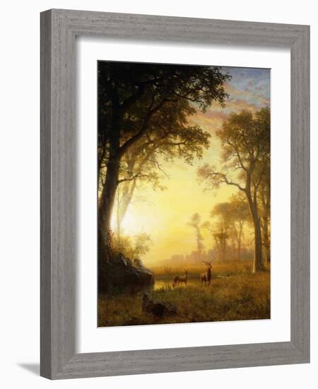 Light in the Forest-Albert Bierstadt-Framed Giclee Print