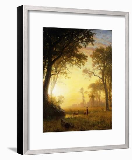 Light in the Forest-Albert Bierstadt-Framed Giclee Print