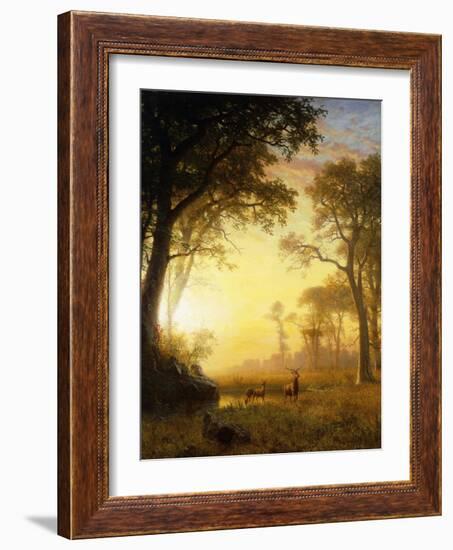 Light in the Forest-Albert Bierstadt-Framed Giclee Print