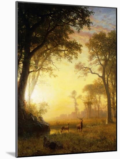 Light in the Forest-Albert Bierstadt-Mounted Giclee Print