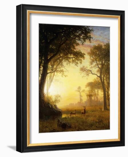 Light in the Forest-Albert Bierstadt-Framed Giclee Print