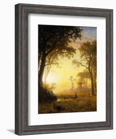 Light in the Forest-Albert Bierstadt-Framed Giclee Print