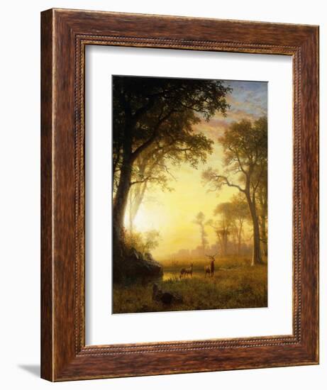 Light in the Forest-Albert Bierstadt-Framed Giclee Print