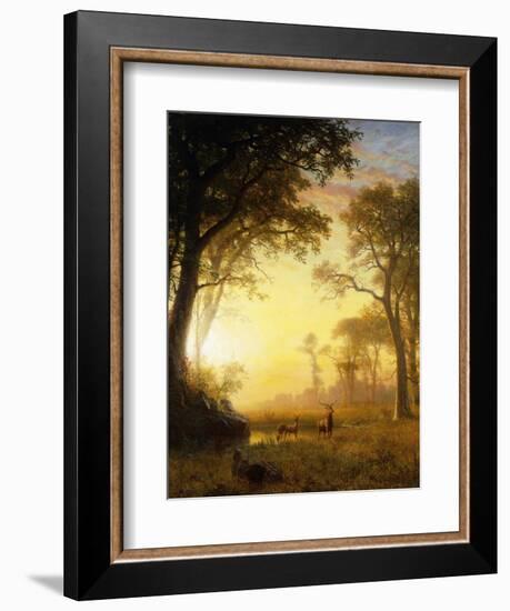 Light in the Forest-Albert Bierstadt-Framed Giclee Print