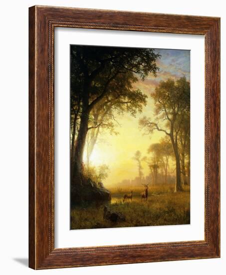 Light in the Forest-Albert Bierstadt-Framed Giclee Print