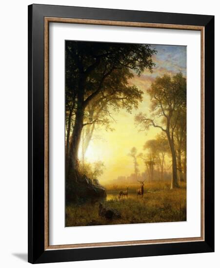 Light in the Forest-Albert Bierstadt-Framed Giclee Print