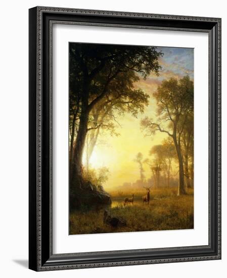 Light in the Forest-Albert Bierstadt-Framed Giclee Print