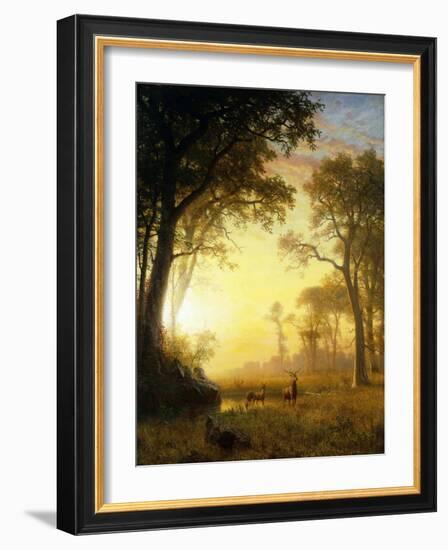 Light in the Forest-Albert Bierstadt-Framed Giclee Print