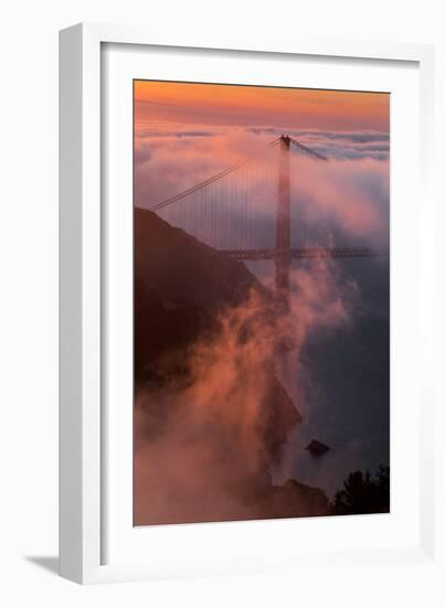 Light Mix Sunrise Fog Golden Gate San Francisco Bay Marin Headlands-Vincent James-Framed Photographic Print