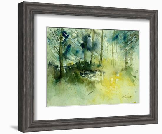 Light on a Pond in a Wood-Pol Ledent-Framed Art Print