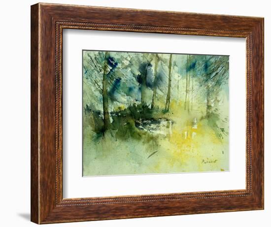 Light on a Pond in a Wood-Pol Ledent-Framed Art Print