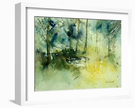 Light on a Pond in a Wood-Pol Ledent-Framed Art Print