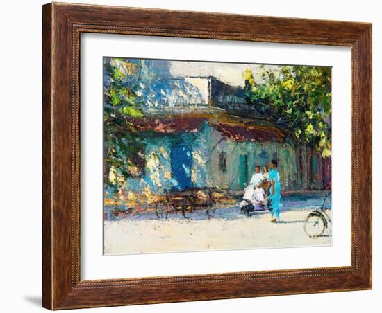 Light on Old House, Pondicherry, 2017-Andrew Gifford-Framed Giclee Print