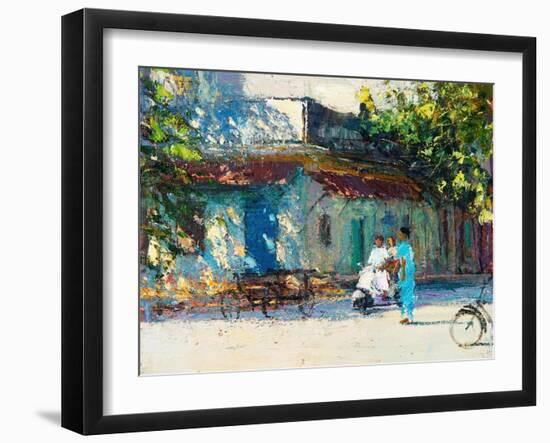 Light on Old House, Pondicherry, 2017-Andrew Gifford-Framed Giclee Print