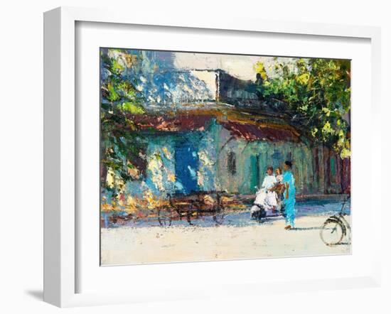 Light on Old House, Pondicherry, 2017-Andrew Gifford-Framed Giclee Print