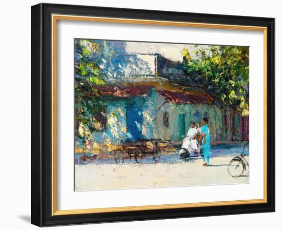 Light on Old House, Pondicherry, 2017-Andrew Gifford-Framed Giclee Print