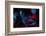 Light Painting Abstract Background. Blue and Red Light Painting Photography, Long Exposure, Ripples-Regina M art-Framed Photographic Print