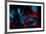 Light Painting Abstract Background. Blue and Red Light Painting Photography, Long Exposure, Ripples-Regina M art-Framed Photographic Print