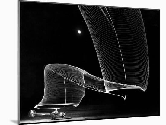 Light Pattern in the Moonlight Sky Produced by Time Exposure of Light-Andreas Feininger-Mounted Photographic Print