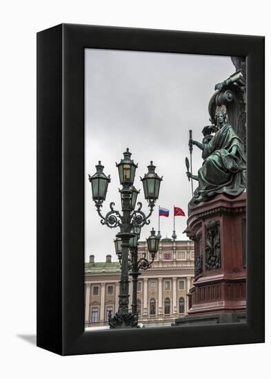 Light Pole. Russian State Building. Saint Petersburg, Russia-Tom Norring-Framed Premier Image Canvas