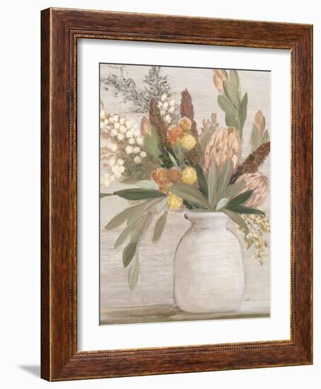 Light Protea Still Life-Julia Purinton-Framed Art Print