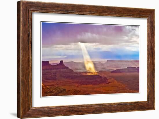 Light Ray Pierces Clouds Colorado River Seen-Tom Till-Framed Photographic Print