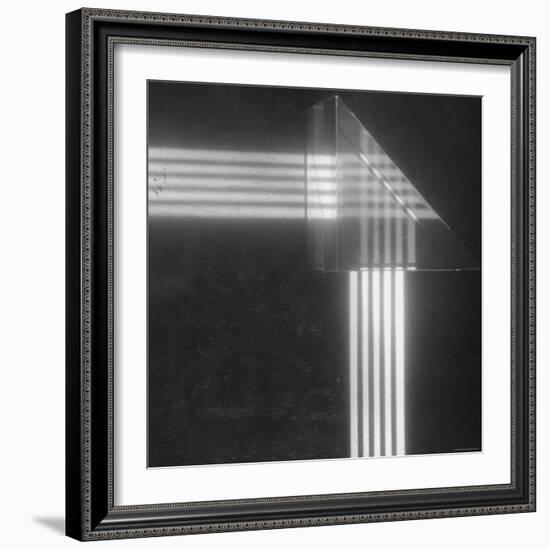 Light Refracting Through Piece of Clear Material-Dmitri Kessel-Framed Photographic Print