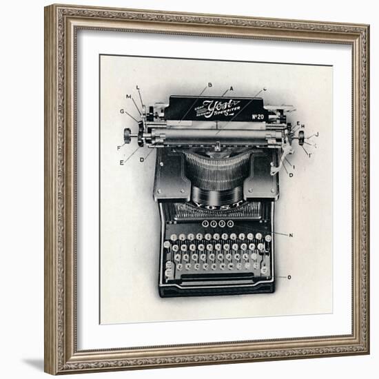 'Light Running Yost Typewriter', 1916-Unknown-Framed Giclee Print