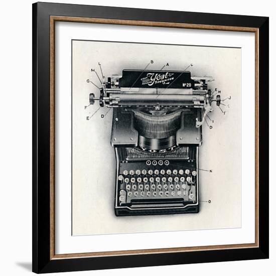 'Light Running Yost Typewriter', 1916-Unknown-Framed Giclee Print