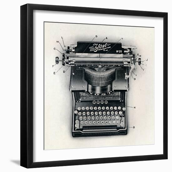 'Light Running Yost Typewriter', 1916-Unknown-Framed Giclee Print