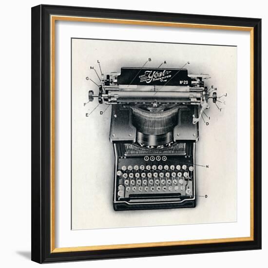 'Light Running Yost Typewriter', 1916-Unknown-Framed Giclee Print