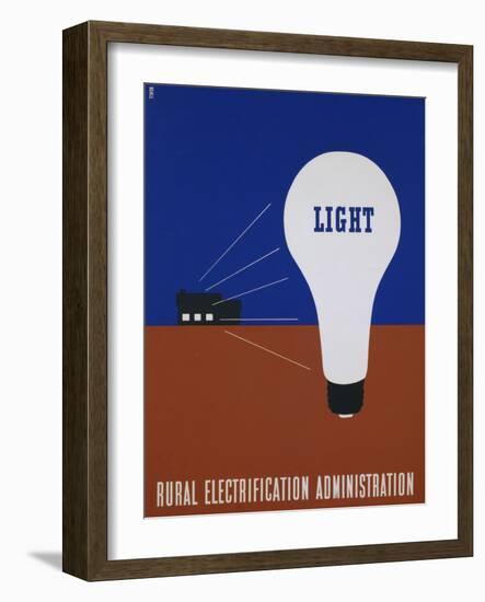 Light: Rural Electrification Administration Poster-Lester Beall-Framed Photographic Print