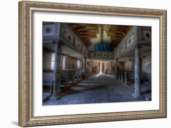 Light Shining Through Door to Church-Nathan Wright-Framed Photographic Print