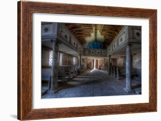 Light Shining Through Door to Church-Nathan Wright-Framed Photographic Print