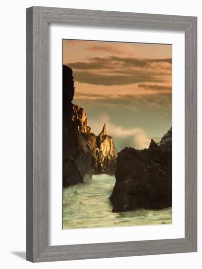 Light Splash at Big Sur-Vincent James-Framed Photographic Print