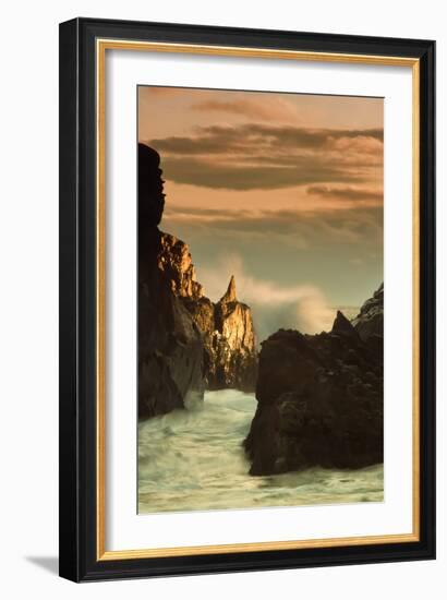 Light Splash at Big Sur-Vincent James-Framed Photographic Print