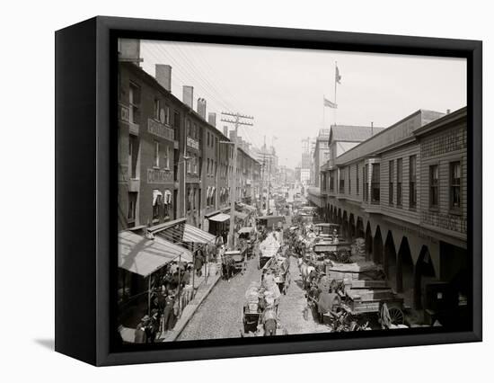 Light St., Looking North, Baltimore, Md.-null-Framed Stretched Canvas