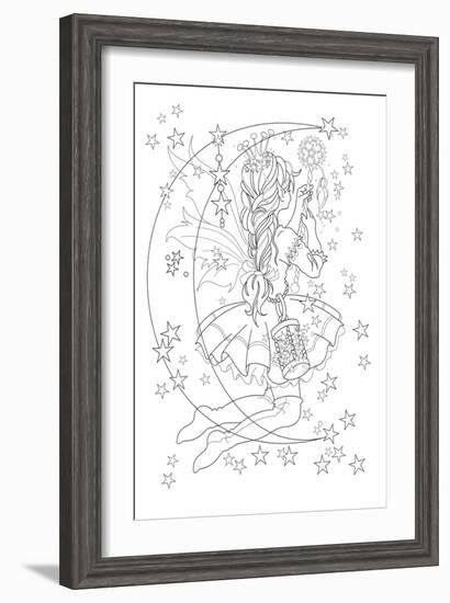 Light The Stars Lineart-Karen Middleton-Framed Giclee Print