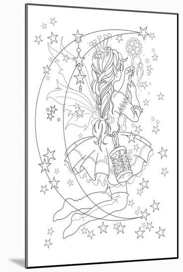 Light The Stars Lineart-Karen Middleton-Mounted Giclee Print