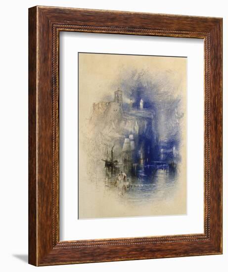 Light-Towers of La Hève, C.1844-J. M. W. Turner-Framed Giclee Print