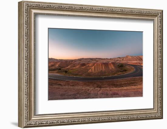 Light Trail In Badlands-Belinda Shi-Framed Photographic Print